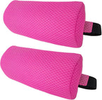 REEZEIVI 2 Pack Headrest Pillow for Patio Chaise Lounge,Chaise Lounge Pillows Outdoor 3D air mesh with Elastic Band,Quick Drying and Washable Spa Pillow for Recliner,Beach Chair,Office Chair,Pink