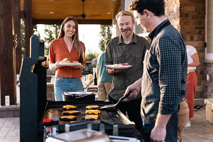 Camp Chef Gridiron Pro- 36" Outdoor Griddle Grill with Side Burner, Flamethrower Ignition & Hinged Lid- Premium 36" Flat Top Grill for Outdoor Cooking