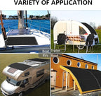 XINPUGUANG Flexible Solar Panel 200 Watts Monocrystalline Fiberglass Solar Modules Charger Off-Grid for 12V System Boat RV Cabin Van Car Uneven Surfaces (200W)