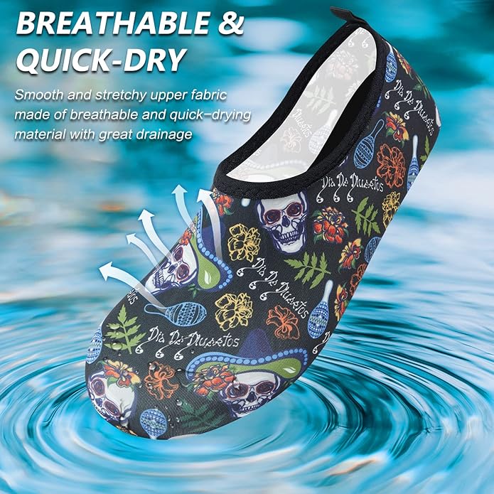 Deevike Water Shoes for Women Men Barefoot Quick-Dry Aqua Socks Slip-on for Beach Swim Surf Yoga Exercise