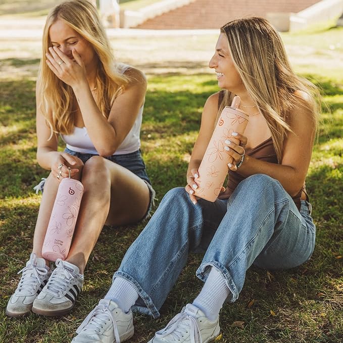 BOTTLE BOTTLE Insulated Water Bottle 24oz with Straw Lid and Handle for Sports Travel Gym Stainless Steel Water Bottles Double-Wall Vacuum Metal Leak Proof BPA-Free