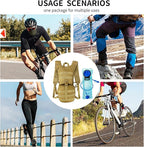 SUNRISING Tactical Molle Hydration Backpack with 3L Water Bladder - Lightweight Military Water Backpack for Hiking, Running, Cycling