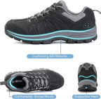 OL OUTJET LEGEND Men's Waterproof Hiking Shoes Leather Comfortable Lightweight Anti-Slip Outdoor Walking Work Sneakers