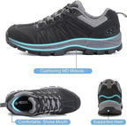 OL OUTJET LEGEND Men's Waterproof Hiking Shoes Leather Comfortable Lightweight Anti-Slip Outdoor Walking Work Sneakers