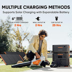 Jackery Solar Generator 2000 Plus 400W, 2042Wh LiFePO4 Battery 3000W Output, Portable Power Station with 2X200W Solar Panel, Fast Charging in 2H, Expandable for Outdoor RV Camping and Home Emergency
