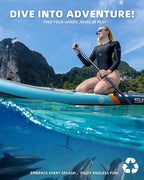 11'6×35" Super Wide Inflatable Stand Up Paddle Board, Ultra Stable SUP Board for Adults, 450lb Capacity with Shoulder Strap, 100L Backpack, Removable US Fin, Floating Paddle, Safety Leash