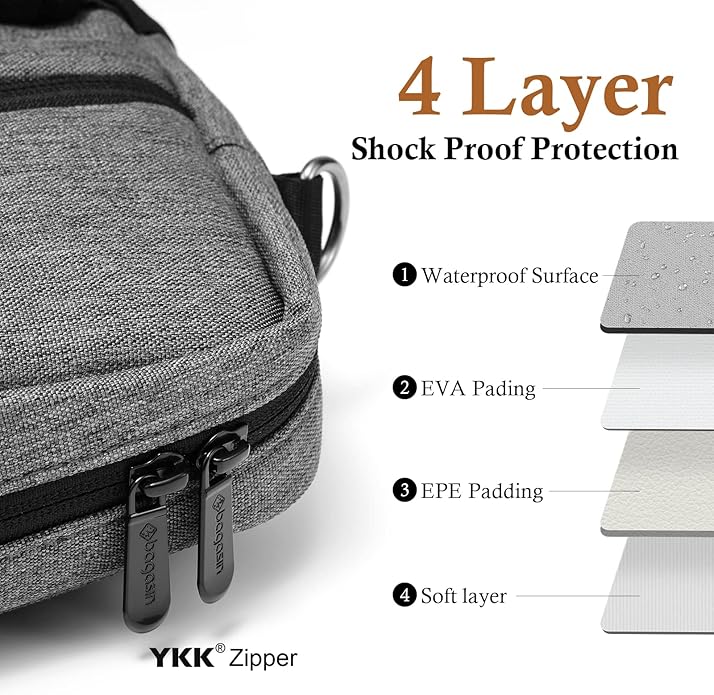 15 15.6 16 17 17.3 inch Laptop Computer PC Shoulder Bag Carrying Case, Water-Repellent Briefcase