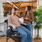 SUNNYFEEL Tall Camping Directors Chair, Portable Folding Artist Makeup Chair with Side Table, Pocket, Footrest, Heavy Duty for Beach,Trip,Picnic,Concert Outdoor Foldable Camp Lawn Chairs