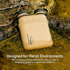 NESTOUT Rugged Power Bank, 15000mAh Outdoor Charger, 32W USB C Fast Charging PD, Waterproof IP67, Heavy Duty Shockproof, Tactical Battery Pack for iPhone Tablet Hiking Camping Survival (Black)