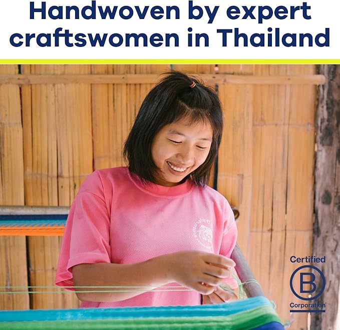 Handwoven Hammock by Yellow Leaf Hammocks - Double Size, Fits 1-2 PPL, 400lb max - Weathersafe, Super Strong, Easy to Hang, Ultra Soft, Artisan Made - Color: Desert Multicolor