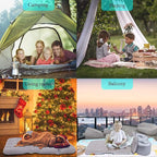 SAYGOGO Inflatable Travel Mattress - Thickened Camping Bed Sleeping Pad with Air Pump, 2 Pillows for SUV, Sedan, Pickup Back Seat - Grey