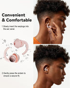 Ear Plugs for Sleeping - Noise Reduction Soft Silicone Earplugs, 2 Pairs Reusable Hearing Protection Earplugs for Noise Sensitivity, Sleep,Snore,Travel,Sound Reduction Noise Cancelling - (Light Pink)