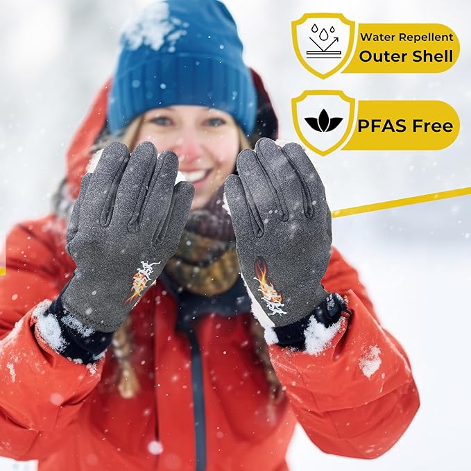 HANDLANDY Winter Running Gloves for Women & Men, Windproof Water-Resistant Thermal Touchscreen Liner Gloves for Cycling, Hiking, Driving, Freezer Work