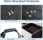 COOLBEBE 32" Sports Duffle Bag - 73L Large Travel Duffel Luggage Bag with Upgrade 2-way Lockable Zippers, Sturdy & Water Resistant, Black