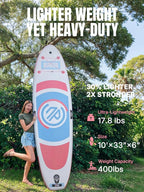 Niphean（Ultra-Light）Inflatable Paddle Board with (Beginner Friendly) StabilTrac Fin and Durable SUP Accessories, 10' Stand Up Paddle Boards for Adults & Youth, Versatile Yoga Paddle Board, Gift Ideas