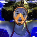 Full Face Snorkel Mask Adults with Dry Top System, Detachable Camera Mount, 180 Panoramic Anti-Fog Anti-Leak Diving Mask for Adult and Kids