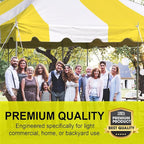 Party Tents Direct 20'x20' Weekender Standard Canopy Pole Tent - Easy Up Canopy Tent with 80 Person Capacity - Outdoor Canopies for Parties, Weddings, & Events (Yellow/White Top)