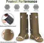 Snake Guard Chaps Snake Gaiters Snake Bite Protection Waterproof for Lower Legs Snake Bite Prevention Snake Guards with Adjustable Size for Preventing Thorns/Branches/Sharp Objects
