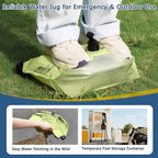 Camping Water Jug 2.1 Gallon CollapsibleWater Container Portable Water Bag for TravelOutdoor Hiking BPA Free Lightweight (Green (2.1 Gal), 1)