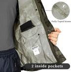 33,000ft Packable Rain Jacket Men's Lightweight Waterproof Rain Shell Jacket Raincoat with Hood for Golf Cycling Windbreaker