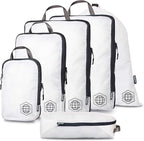 Extra Large Compression Packing Cube 6 Piece Set for Travel and Check Luggage by TRIPPED Travel Gear