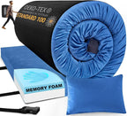 Sleeping Pad,3-inch Thick Memory Foam Camping Mattress,Portable Roll-Up Mat for Car/Tent/Floor/Cot/Travel,Comfortable Pad for Guests Sleepover