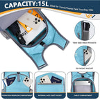 15L Hiking Backpack - Small Lightweight Packable Daypack Travel Outdoor Foldable Shoulder Bag Camping Hiking Backpack for Women Men - Blue