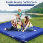 KASIMO Double Sleeping Pad for Camping,5" Ultra-Thick 1.4x2M for 2 Person with Pillow Built-in Foot Pump Inflatable Sleeping Mat for Backpacking, Hiking, Traveling, Tent, Portable Camping Mat
