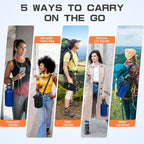 Insulated Water Bottle 64 oz, Half Gallon Water Jug Cold 48H, BPA Free Stainless Steel Bottles with Straw/Chug 2-in-1 Lid, Bag, Paracord Handle, Silicone Boot, Sports Gym School Metal Flask