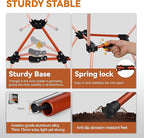 MARCHWAY Lightweight Folding Camping Chair with Spring Lock, Stable Compact Portable for Outdoor Camp, Travel, Beach, Picnic, Festival, Hiking, Backpacking (Lowback Orange)