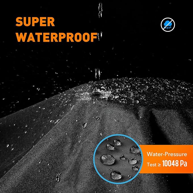 Heavy Duty Grill Cover Fit Camp Chef FTG600 Flat Top Grill Patio Cover, 600D Weather Resistant & Waterproof BBQ Cover,Black