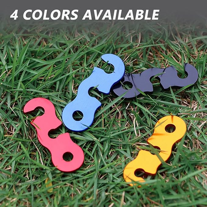 30Pcs Guyline Tensioner Aluminum Alloy Guy Line Cord Adjusters Tent Rope Tensioners Paracord Tensioner for Outdoor Tent Camping Hiking Accessories