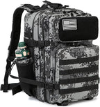 QT&QY 25L/45L Military Tactical Backpack For Men Molle Daypack 3 Day Bug Out Bag Hiking Rucksack With Bottle Holder