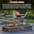 only fire Foldable X-Marks Fire Pit Cooking Grate, Portable Rectangle Campfire Grill Grate with Handles, Heavy Duty Steel Campfire BBQ Grill for Outdoor, 40 inch