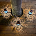 2 Pack Solar Lanterns Outdoor Hanging Metal Waterproof LED with Solar Powered Garden Patio Decorations Decor with Handle Christmas Gift Idea