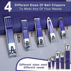 Manicure Set 30 in 1 Nail Clippers Set,Nail Manicure Kit for Women,RedFlow Toenail Clippers,Pedicure Kit,Pedicure Tools,Suitable for Travel Manicure Tools (Navy Blue)