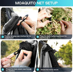 Camping Hammock Mosquito Net,Double & Single Portable Hammocks Hammocks with 2 Tree Straps,Hammock Tent for Travel Camping,Camping Accessories for Indoor Outdoor Hiking Backpacking Backyard Beach