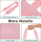 Fammart Mesh Beach Bag with Zipper, Large Beach Tote for Women, Toys Pool Swim Bag Travel Vacation Cruise Essentials