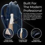 Briggs & Riley Medium Backpack for Women & Men - Laptop Backpack, For Work & Travel, Carry On Size, Lightweight & Durable, Padded Straps, Fits up to 14" Laptop - @work Collection, Navy