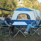 KingCamp Folding Camping Table Aluminum Roll Up Table Oversized Large Camp Table Stable Portable Outdoor Folding Table for Picnic Camping Barbecue Backyard Party,57.4''×31.4''4-6 Person,Support 176lbs