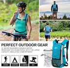 Hydration Pack Backpack, Lightweight Water Backpack with 2L Leakproof Hydration Bladder Daypack for Men Women,Running Hydration Vest for Outdoor Trail