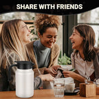 51Oz Thermal Coffee Carafes For Keeping Hot/Cold, Stainless Steel Coffee Carafe, Dustproof Insulated Water Carafe for Party/Home, Cream