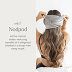 Nodpod Gentle Pressure Sleep Mask | Patented Light Blocking Design for Sleeping, Traveling & Relaxation - Elephant Gray