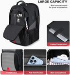 Extra Large Laptop Backpack for Men, Travel Backpack,Big Backpack, 50L Water Resistant School Business Work Computer College Heavy Duty Bag with USB Port, Fits 17 Inch Laptop, Grey