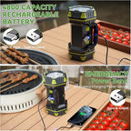 AlpsWolf Updated Camping Lantern Rechargeable, LED Flashlight Spotlight, 4800 Capacity Battery Powered, Portable Camping Light, 4+4 Modes for Emergency, Outdoor Hiking, Power Outages, Fishing