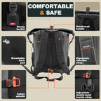 Waterproof Backpack Dry Bag 35L/55L/85L – Heavy Duty Roll-Top Hiking Backpack for Travel, Kayaking, Boating, Camping, Rafting and Fishing