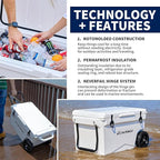 EchoSmile 25/30/35/40/60/75 Quart Rotomolded Cooler, Built to Stand up to The Rigors of The Journey