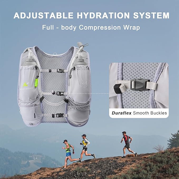 Running Vest with Water Bladder 1.5 Liter, Small Hydration Water Vest, Lightweight Hydration Pack Multi-Pocket 11x - for Hiking Race Trail Marathon for Women Men