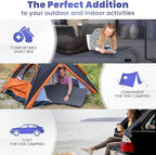 Hazli Matrix Comfort-Cell Memory Foam Camping Mattress Pad - Portable Foam Sleeping Pad for Camping - Roll up Sleeping Mat for Adults - Floor Mattress Guest Floor Bed for Sleepover, Car SUV Cot