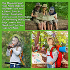 HESTYA 4 Pack Mosquito Head Net Face Mesh Protecting Net for Outdoor Hiking Camping Climbing Mosquito Fly Insects Preventing(Stylish Colors)